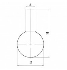 Колба круглодонная с цилиндрической горловиной К-2-100-22