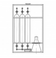 Прибор для отбора и хранения проб газа, эскиз 1-156